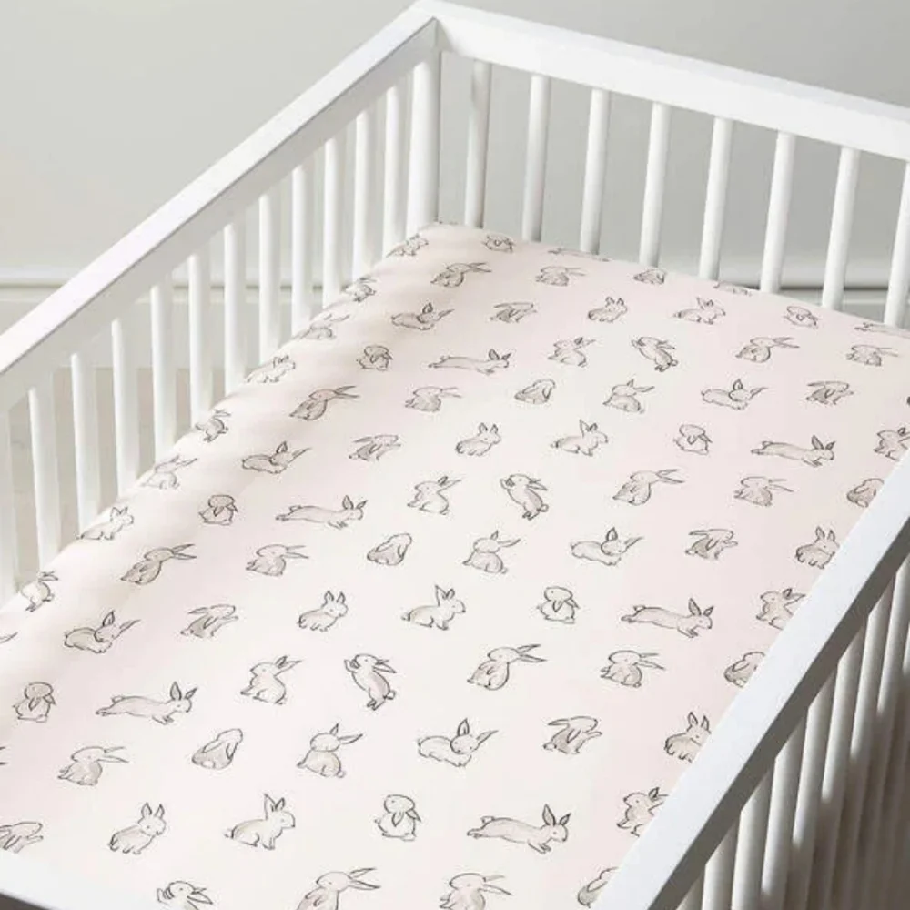 Crate & Barrel Bunny Crib Fitted Sheet